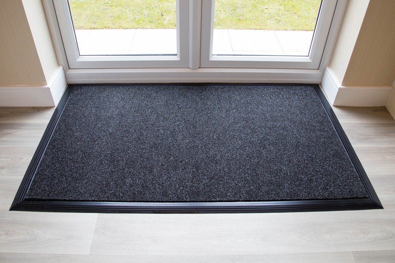 Buy Large Coir Entrance Matting, Table Protectors, Anthracite Brush Mat