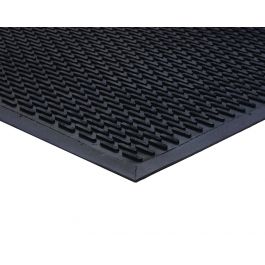 Black Outdoor Rubber Textured Matting 85cm x 150cm | Grimeford Mill